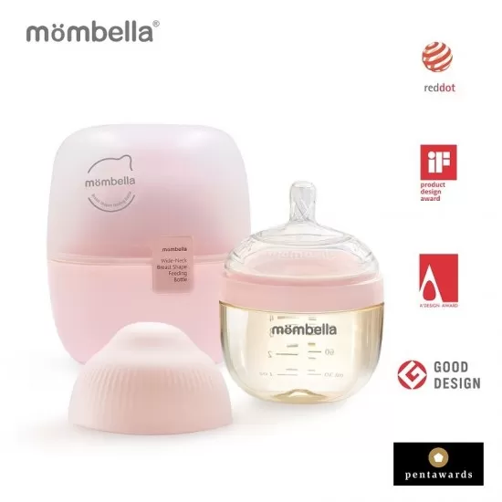 Biberon anticolici Mombella Breast-Like 120ml, tetina S flux lent, PPSU, Old Roze Biberon anticolici Mombella Breast-Like 120ml, tetina S flux lent, PPSU, Old Roze