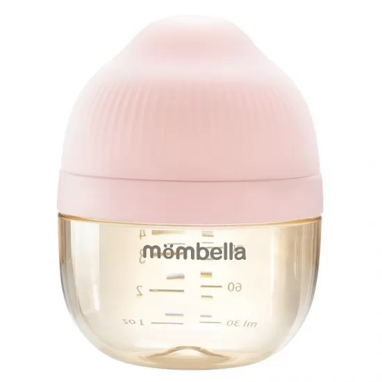Biberon anticolici Mombella Breast-Like 120ml, tetina S flux lent, PPSU, Old Roze Biberon anticolici Mombella Breast-Like 120ml, tetina S flux lent, PPSU, Old Roze