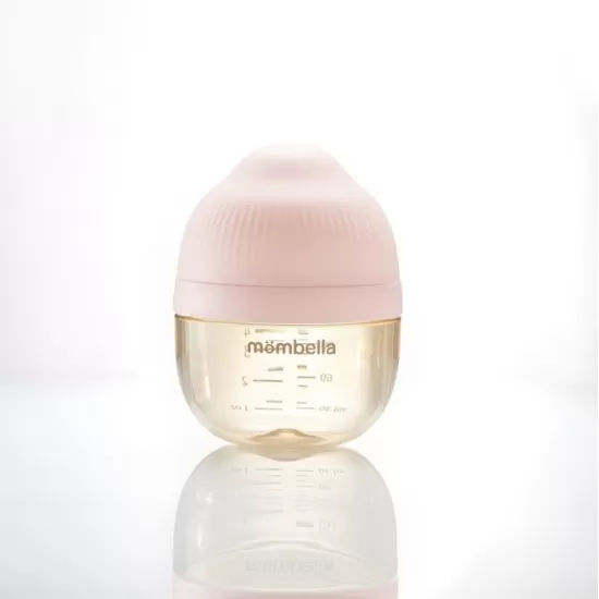 Biberon anticolici Mombella Breast-Like 120ml, tetina S flux lent, PPSU, Old Roze Biberon anticolici Mombella Breast-Like 120ml, tetina S flux lent, PPSU, Old Roze