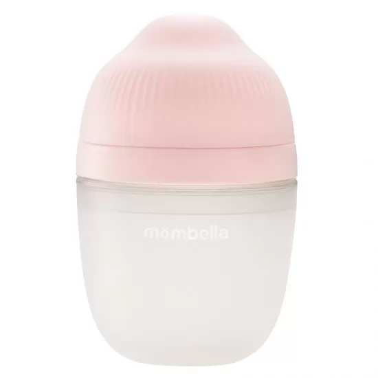 Biberon anticolici Mombella Breast-Like 210 ml, tetina M flux mediu, 100% Silicon, Old Roze Biberon anticolici Mombella Breast-Like 210 ml, tetina M flux mediu, 100% Silicon, Old Roze