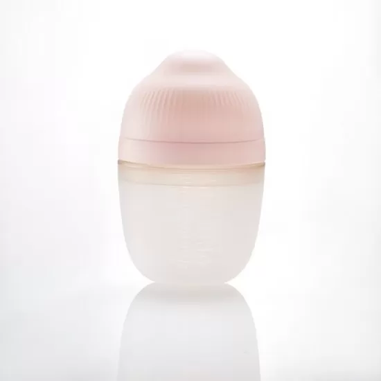 Biberon anticolici Mombella Breast-Like 210 ml, tetina M flux mediu, 100% Silicon, Old Roze Biberon anticolici Mombella Breast-Like 210 ml, tetina M flux mediu, 100% Silicon, Old Roze