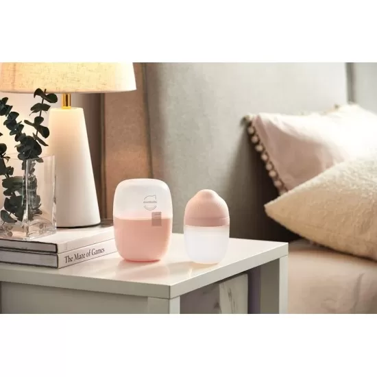 Biberon anticolici Mombella Breast-Like 210 ml, tetina M flux mediu, 100% Silicon, Old Roze Biberon anticolici Mombella Breast-Like 210 ml, tetina M flux mediu, 100% Silicon, Old Roze