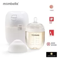 Biberon anticolici Mombella Breast-Like 210 ml, tetina M flux mediu, PPSU, Ivory