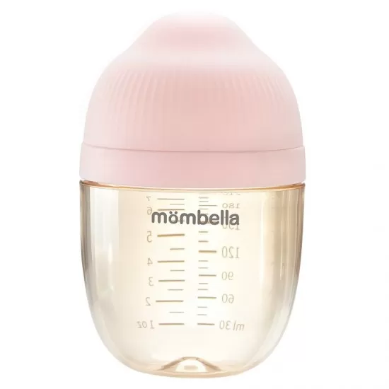 Biberon anticolici Mombella Breast-Like 210 ml, tetina M flux mediu, PPSU,Old Roze Biberon anticolici Mombella Breast-Like 210 ml, tetina M flux mediu, PPSU,Old Roze
