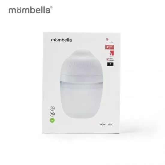 Biberon anticolici Mombella Breast-Like 300 ml, tetina 360° XL Flux Consistent, 100% Silicon, Ivory Biberon anticolici Mombella Breast-Like 300 ml, tetina 360° XL Flux Consistent, 100% Silicon, Ivory