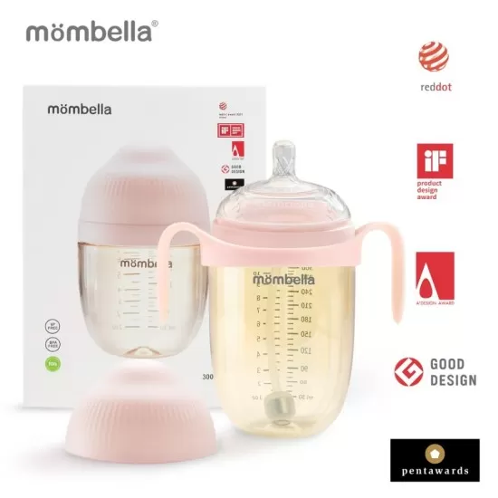 Biberon anticolici Mombella Breast-Like 300 ml, tetina 360° XL Flux Consistent, PPSU, Old Roze Biberon anticolici Mombella Breast-Like 300 ml, tetina 360° XL Flux Consistent, PPSU, Old Roze
