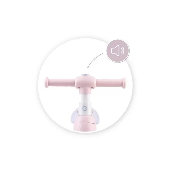 Bicicleta cu lumini, sunet si difuzor de balonase Momi Tobis - Pink Bicicleta cu lumini, sunet si difuzor de balonase Momi Tobis - Pink