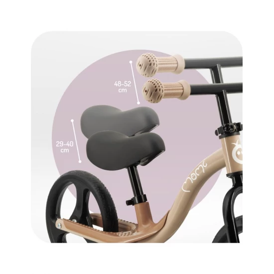 Bicicleta fara pedale cu roti led Momi Isoka Beige Bicicleta fara pedale cu roti led Momi Isoka Beige