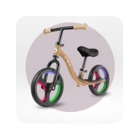Bicicleta fara pedale cu roti led Momi Isoka Beige