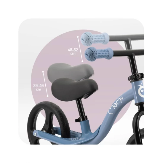 Bicicleta fara pedale cu roti led Momi Isoka Blue Bicicleta fara pedale cu roti led Momi Isoka Blue