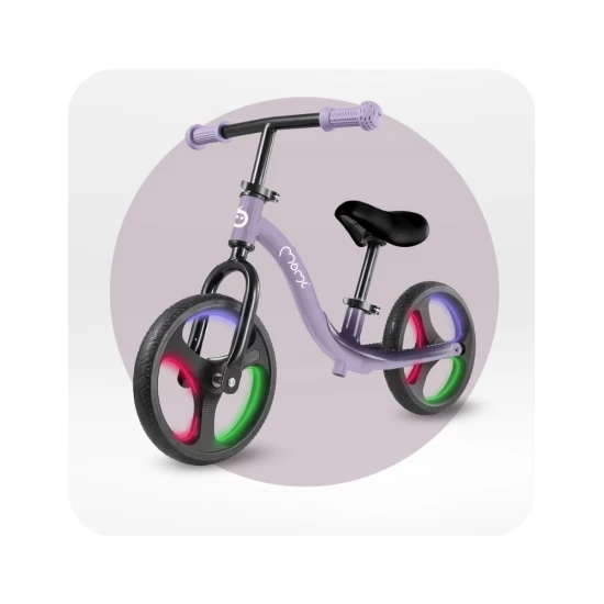 Bicicleta fara pedale cu roti led Momi Isoka Purple Bicicleta fara pedale cu roti led Momi Isoka Purple