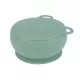 Bol Minikoioi cu ventuza si capac 100% Premium Silicone River Green Bol Minikoioi cu ventuza si capac 100% Premium Silicone River Green
