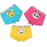 Set 3 boxeri din bumbac organic pentru fete Zoocchini Flower Power 4-5 ani