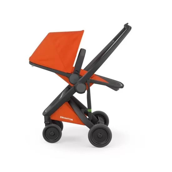 Carucior copii 2 in 1 Greentom 100% Ecologic Black Orange Carucior copii 2 in 1 Greentom 100% Ecologic Black Orange
