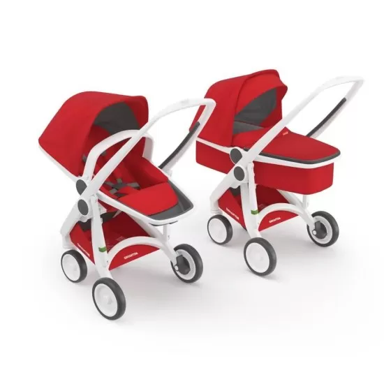 Carucior 2 in 1 Greentom 100% Ecologic White Red Carucior 2 in 1 Greentom 100% Ecologic White Red
