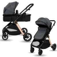 Carucior transformabil 2 in 1 Appekids Elite Navy Grey