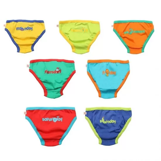 Chilotei din bumbac organic pentru baieti Zoocchini, Zilele saptamanii 5-6 ani, bucati Chilotei din bumbac organic pentru baieti Zoocchini, Zilele saptamanii 5-6 ani, bucati