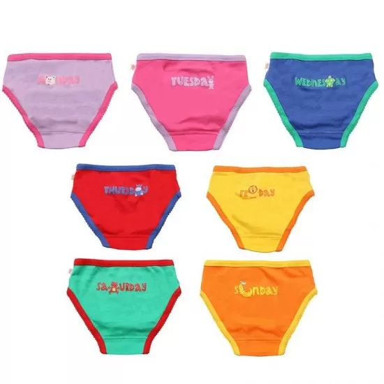 Chilotei din bumbac organic pentru fete Zoocchini Zilele saptamanii 5-6 ani, 7 bucati Chilotei din bumbac organic pentru fete Zoocchini Zilele saptamanii 5-6 ani, 7 bucati