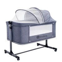 Patut Co-Sleeper 4 in 1 cu 2 niveluri AppeKids Dreamy Grey