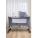 Patut Co-Sleeper 4 in 1 cu 2 niveluri AppeKids Dreamy Grey