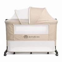Patut Co-Sleeper 4 in 1 AppeKids cu 2 niveluri Dreamy Sand