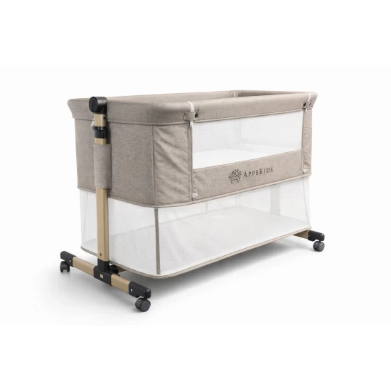 Patut Co-Sleeper 4 in 1 AppeKids cu 2 niveluri Dreamy Sand