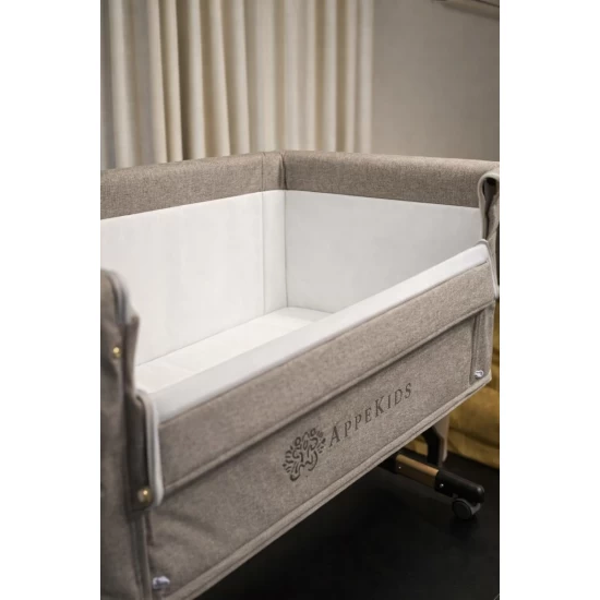 Patut Co-Sleeper 4 in 1 AppeKids cu 2 niveluri Dreamy Sand