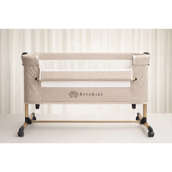Patut Co-Sleeper 4 in 1 AppeKids cu 2 niveluri Dreamy Sand