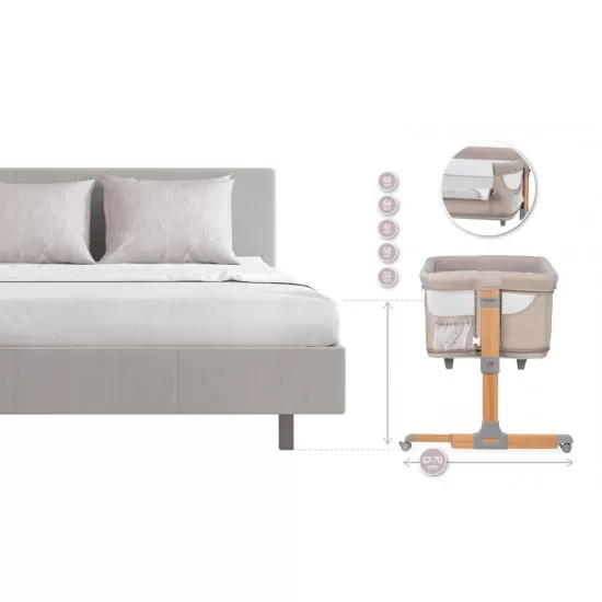 Patut Co-sleeper MoMi Smart Bed 4 in 1 Beige Patut Co-sleeper MoMi Smart Bed 4 in 1 Beige