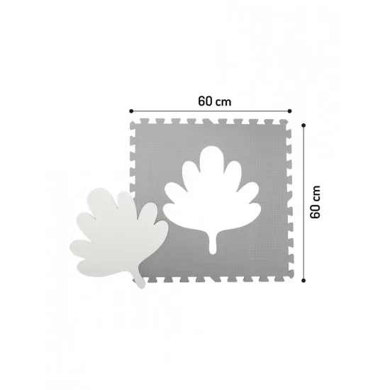 Covoras de joaca puzzle 120x120 cm Momi Feli Grey Covoras de joaca puzzle 120x120 cm Momi Feli Grey