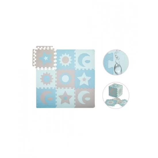 Covoras de joaca puzzle 120x120 cm Momi Nebe Blue Covoras de joaca puzzle 120x120 cm Momi Nebe Blue