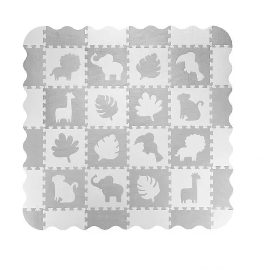 Covoras de joaca Puzzle 150x150 cm Momi Zawi Grey