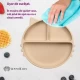 Farfurie compartimentata din silicon cu ventuza AppeKids Kitty Bubble Beige Farfurie compartimentata din silicon cu ventuza AppeKids Kitty Bubble Beige