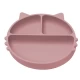 Farfurie compartimentata din silicon cu ventuza AppeKids Kitty Old Rose Farfurie compartimentata din silicon cu ventuza AppeKids Kitty Old Rose
