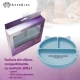 Farfurie compartimentata din silicon cu ventuza AppeKids Kitty Aqua Blue Farfurie compartimentata din silicon cu ventuza AppeKids Kitty Aqua Blue
