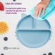 Farfurie compartimentata din silicon cu ventuza AppeKids Kitty Aqua Blue Farfurie compartimentata din silicon cu ventuza AppeKids Kitty Aqua Blue