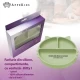 Farfurie compartimentata din silicon cu ventuza AppeKids Kitty Raw Green Farfurie compartimentata din silicon cu ventuza AppeKids Kitty Raw Green