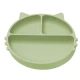 Farfurie compartimentata din silicon cu ventuza AppeKids Kitty Raw Green Farfurie compartimentata din silicon cu ventuza AppeKids Kitty Raw Green