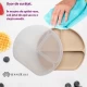 Farfurie compartimentata din silicon cu ventuza si capac AppeKids Bubble Beige Farfurie compartimentata din silicon cu ventuza si capac AppeKids Bubble Beige