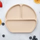 Farfurie compartimentata din silicon cu ventuza si capac AppeKids Bubble Beige Farfurie compartimentata din silicon cu ventuza si capac AppeKids Bubble Beige