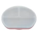 Farfurie compartimentata din silicon cu ventuza si capac AppeKids Old Rose Farfurie compartimentata din silicon cu ventuza si capac AppeKids Old Rose