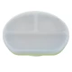 Farfurie compartimentata din silicon cu ventuza si capac AppeKids Raw Green Farfurie compartimentata din silicon cu ventuza si capac AppeKids Raw Green
