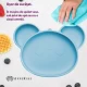 Farfurie din silicon cu ventuza AppeKids Panda Aqua Blue Farfurie din silicon cu ventuza AppeKids Panda Aqua Blue