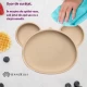Farfurie din silicon cu ventuza AppeKids Panda Bubble Beige Farfurie din silicon cu ventuza AppeKids Panda Bubble Beige