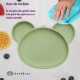 Farfurie din silicon cu ventuza AppeKids Panda Raw Green Farfurie din silicon cu ventuza AppeKids Panda Raw Green