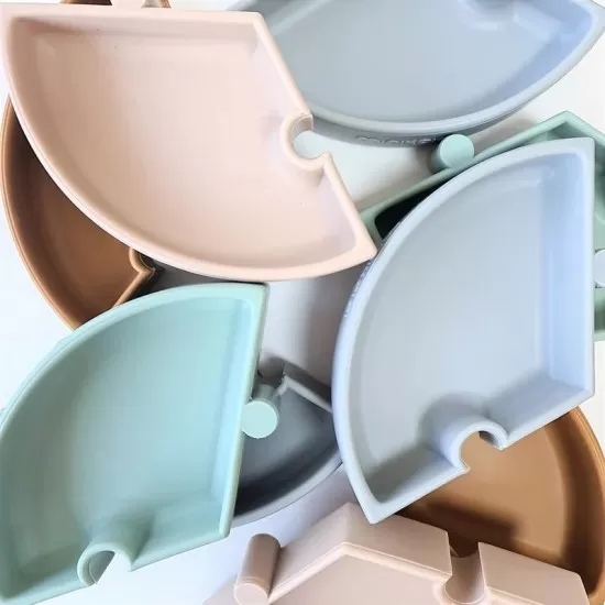 Farfurie pentru copii Puzzle Minikoioi 100% Premium Silicone Bubble Beige/Powder Grey Farfurie pentru copii Puzzle Minikoioi 100% Premium Silicone Bubble Beige/Powder Grey