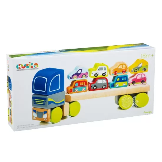 Jucarie din lemn Cubika Camion pentru masini Jucarie din lemn Cubika Camion pentru masini