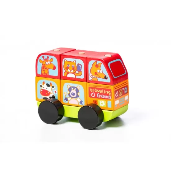 Jucarie din lemn Cubika Mini Bus Jucarie din lemn Cubika Mini Bus