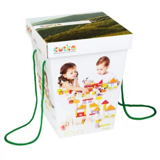 Set constructii din lemn Cubika Set constructii din lemn Cubika