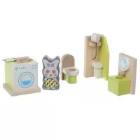 Set de joaca din lemn Cubika - Baie